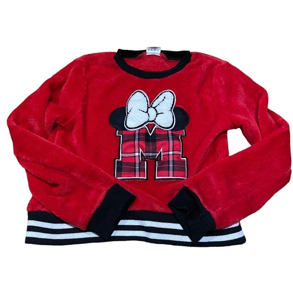 Disney Minnie Mouse Fleece Crewneck Christmas Sweater